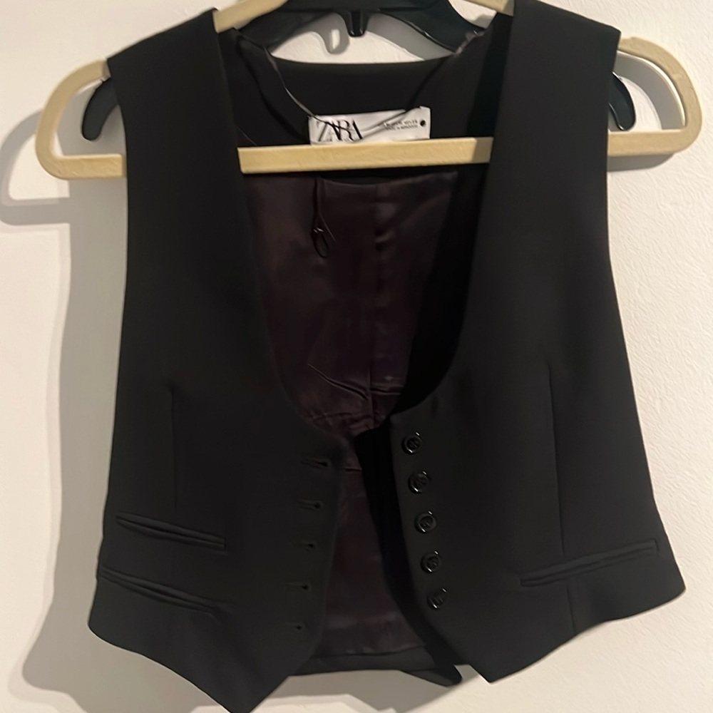 Zara Waistcoat Vest | Black | Medium